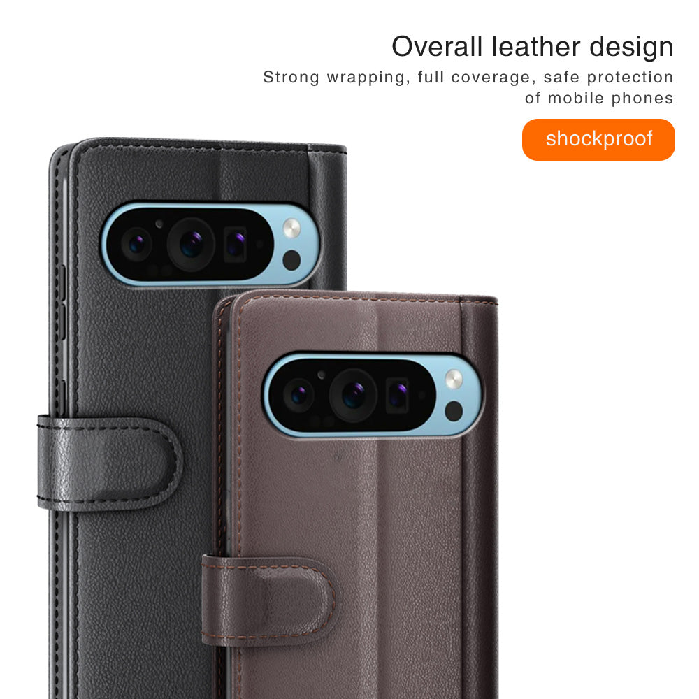 For Google Pixel 9 Phone Case Shockproof Genuine Split Leather Cell Phone Cover For Google Pixel 9 Phone Case Shockproof Genuine Split Leather Cell Phone Cover